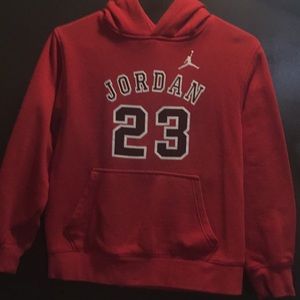 Jordan Red hoodie.....Big boys size large